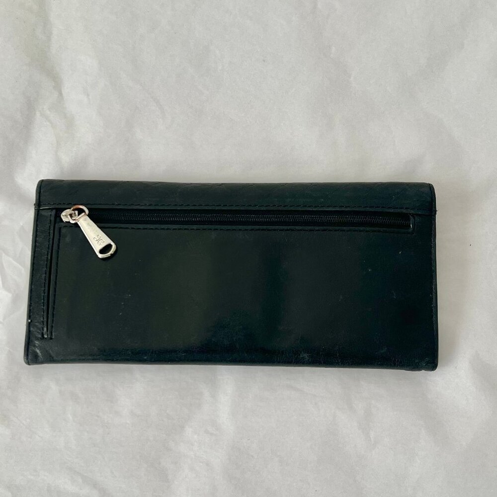 Hobo International Black Smooth Embossed Quilted Leather Trifold Wallet - Picture 4 of 12